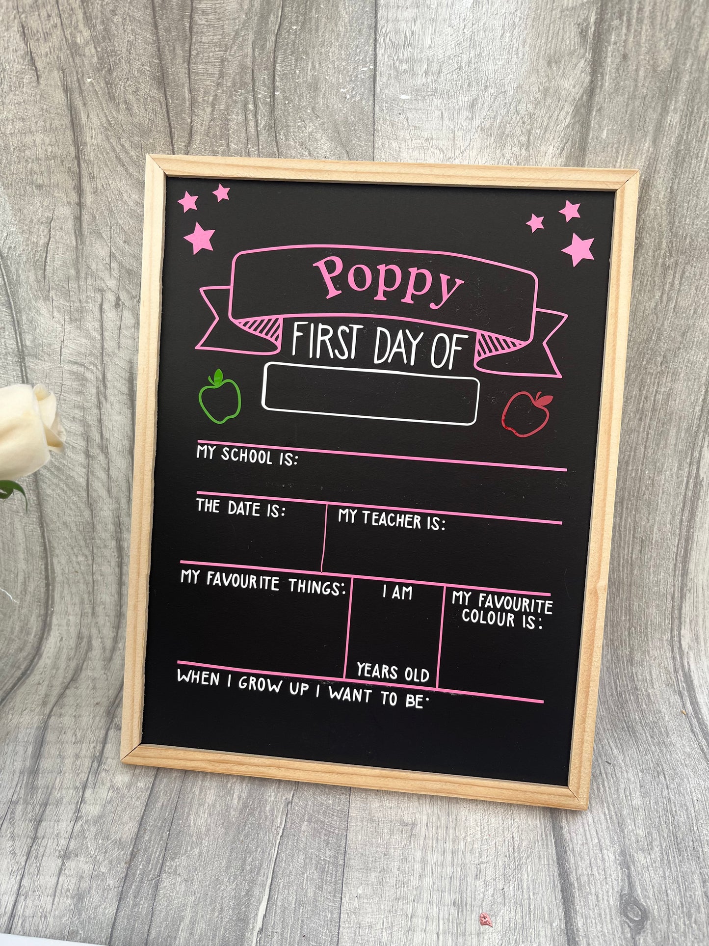 First Day At Nursery chalk board Frame, First Day At School Frame, My First Day of school