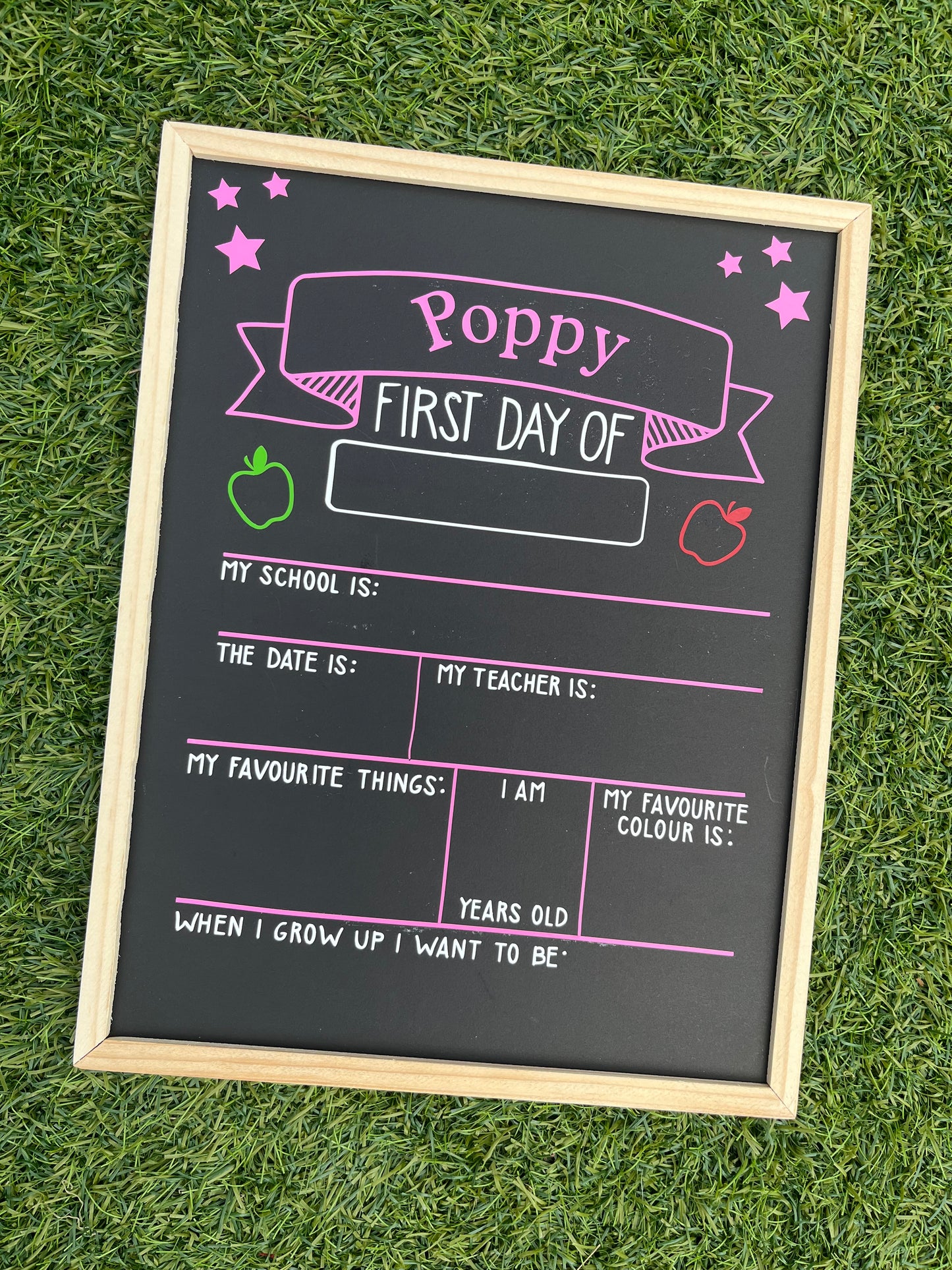First Day At Nursery chalk board Frame, First Day At School Frame, My First Day of school