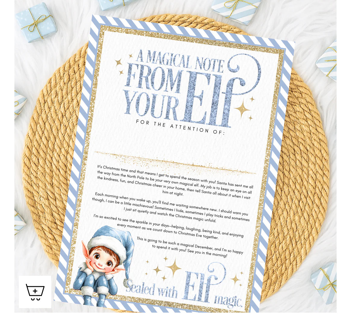 Personalised Arrival Letter from the Elf for kids, Naught elf