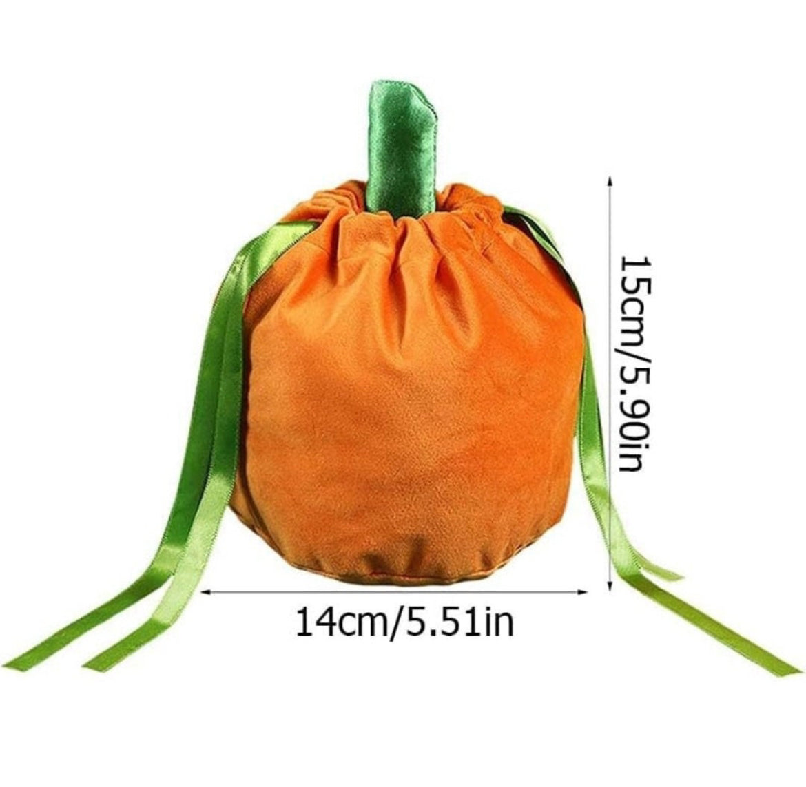 Personalised Halloween pumpkin bag, velvet pouch, velvet bags, sweet bag