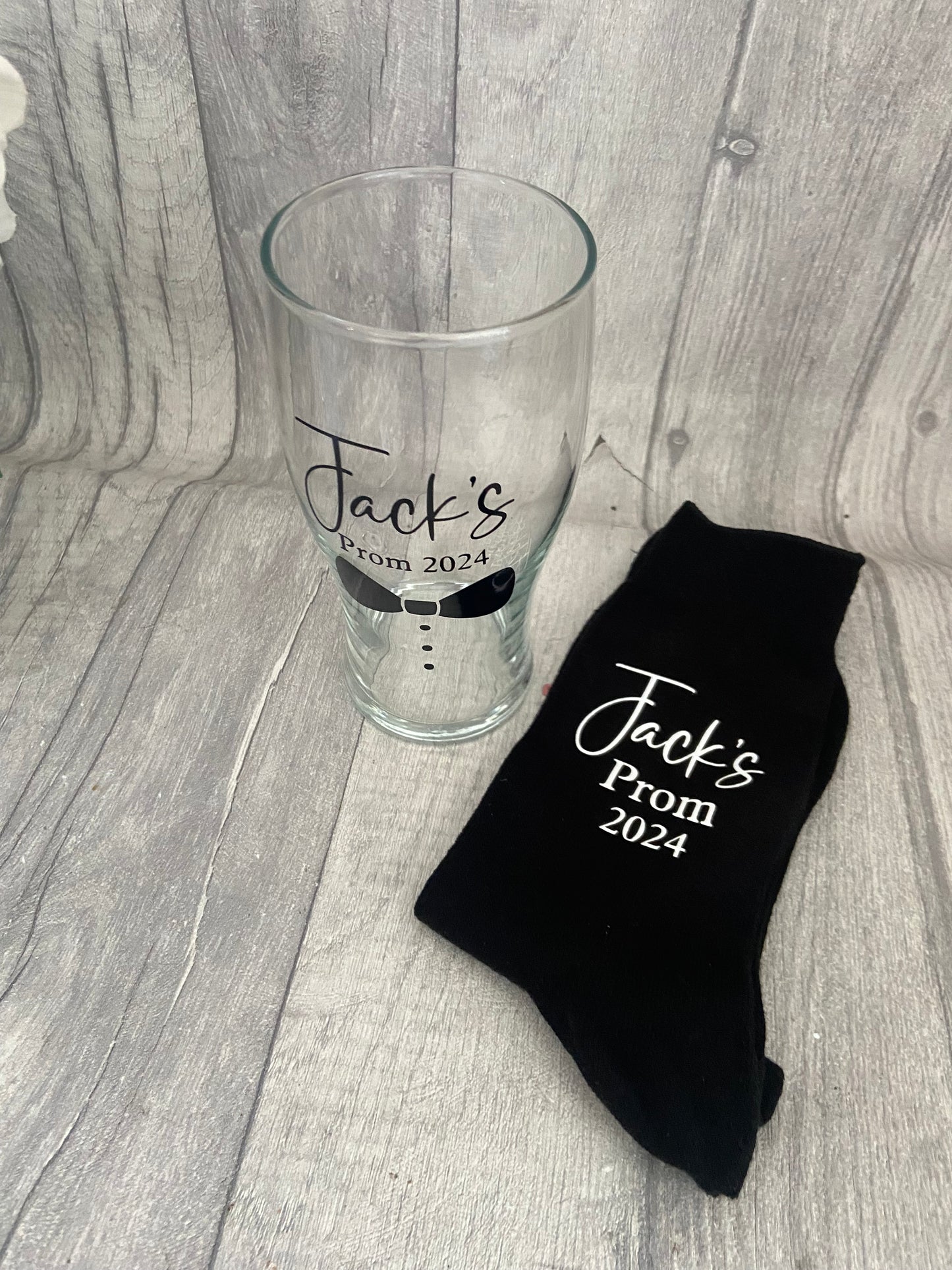 Personalied Prom Pint glass, Prom gift for male, Males prom, Boys prom