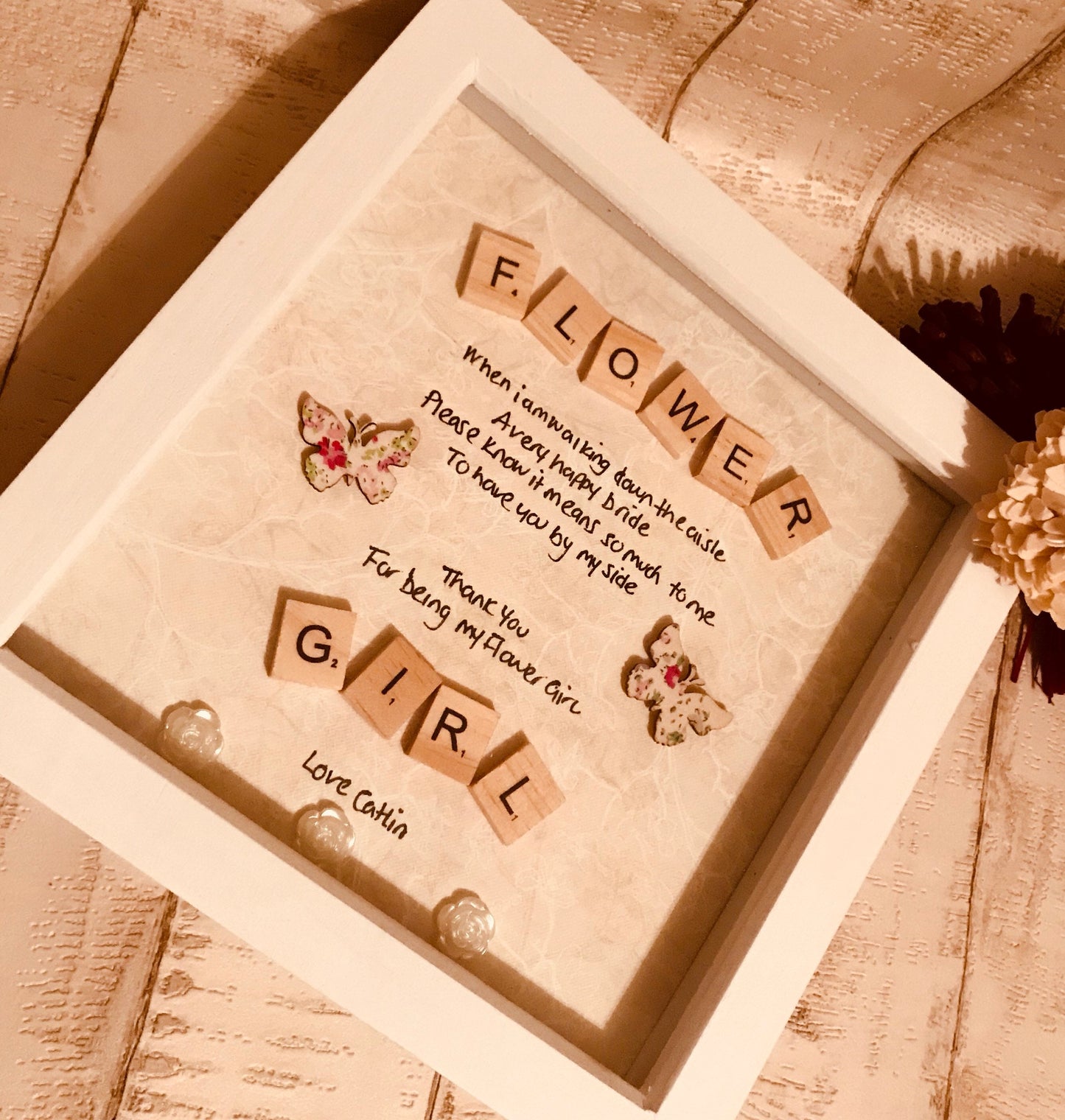 Personalised Gift For Bridesmaid, Bridesmaid thank you, Flower Girl Thank You, Maid of Honor Gift,