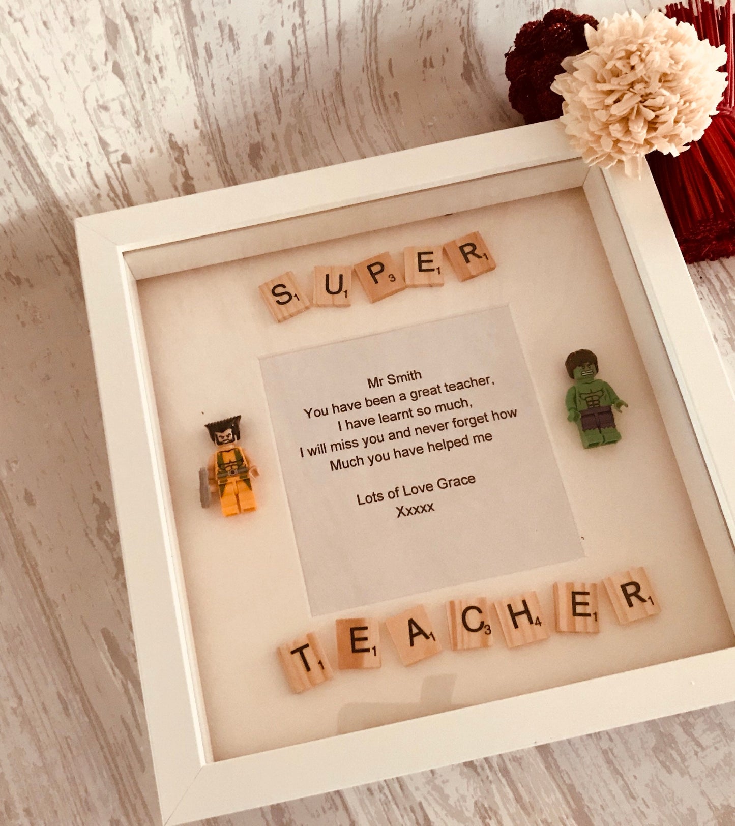 Teacher Thank you Gift, Personalised Gift for Teacher, Nursery Teacher Gift