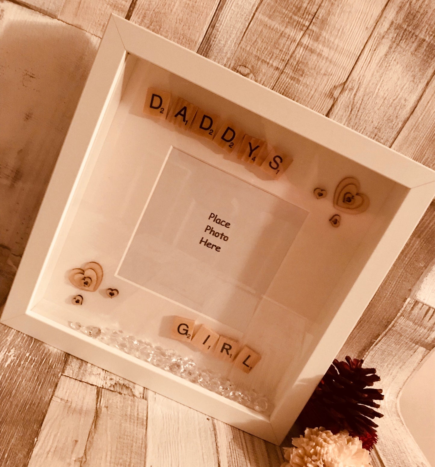 Personalised gift for dad, Daddy Scrabble box Frame, Father’s Day Gift, Daddy’s Girl, Dad Daughter