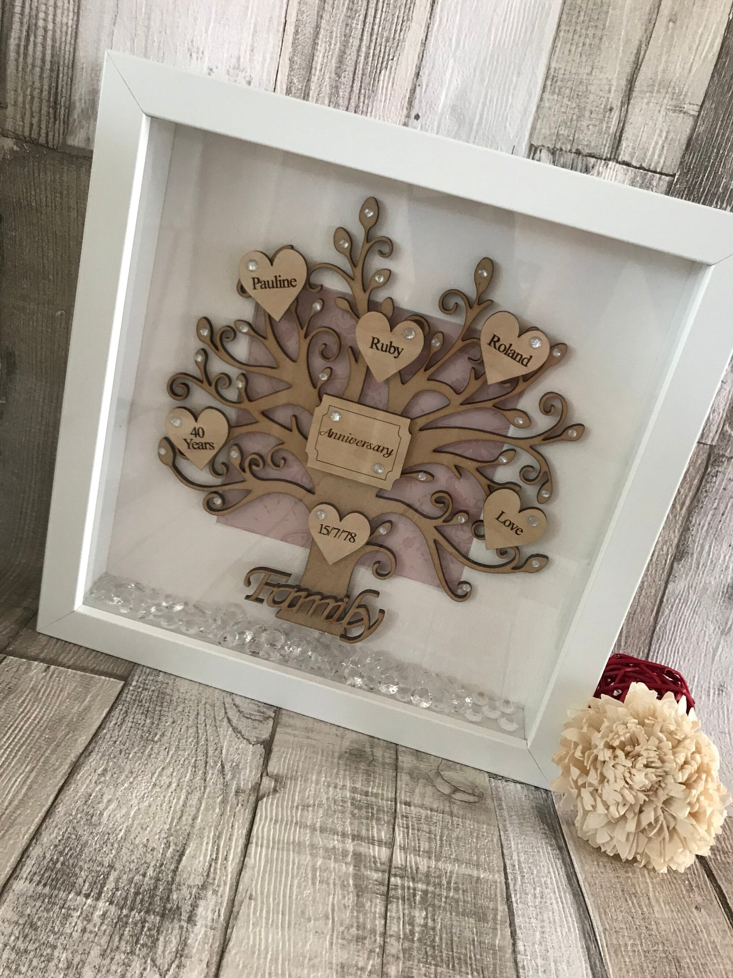 Personalised Family Tree,Keepsake family tree, Wooden Family Tree, family tree