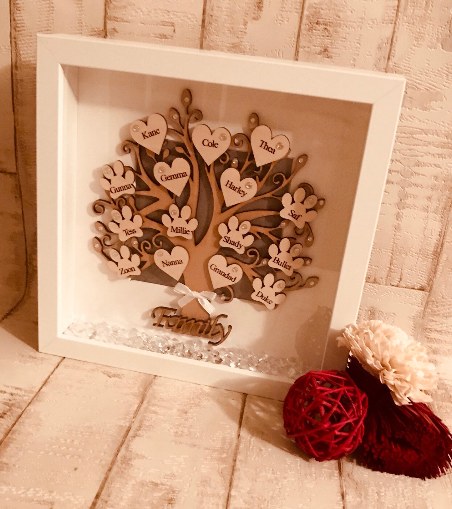 Personalised Family Tree,Keepsake family tree, Wooden Family Tree, family tree