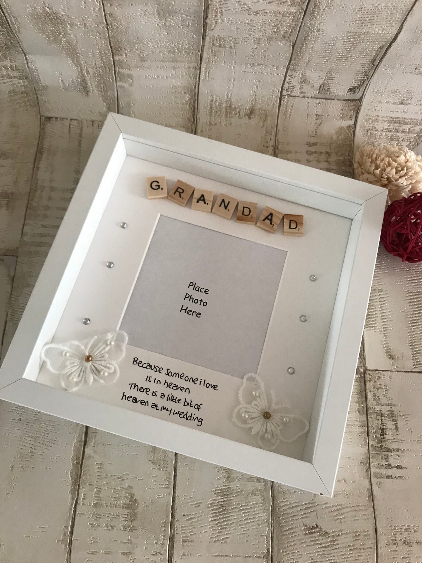 Because someone i love is in heaven, Memorial frame,Memerial Gift,Wedding or Home Personalised Frame