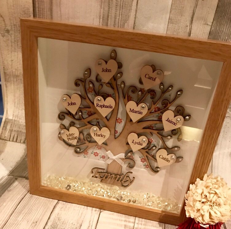 Personalised Family Tree,Keepsake family tree, Wooden Family Tree, family tree