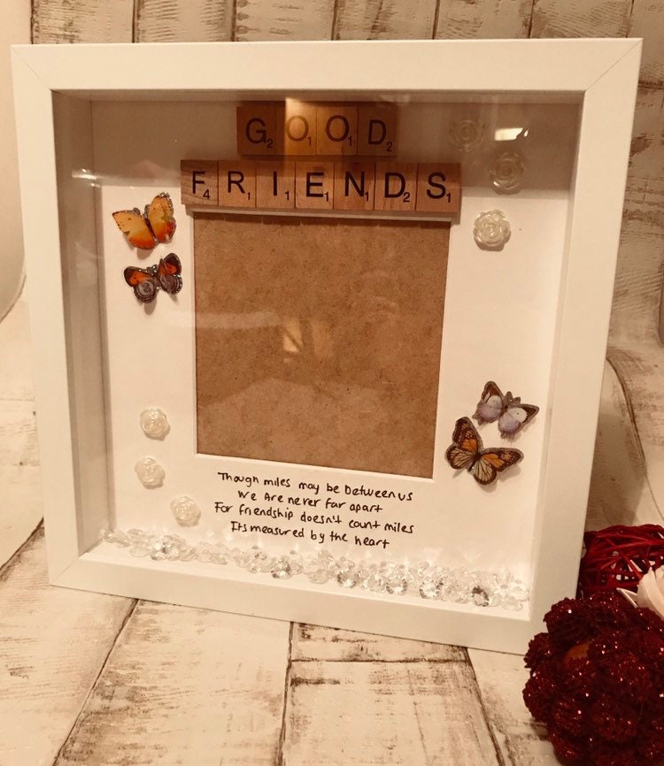 Best friend Gift, friend scrabble frame, good friends, special friend gift, personalised best friend frame,Present for best friend, (Copy)