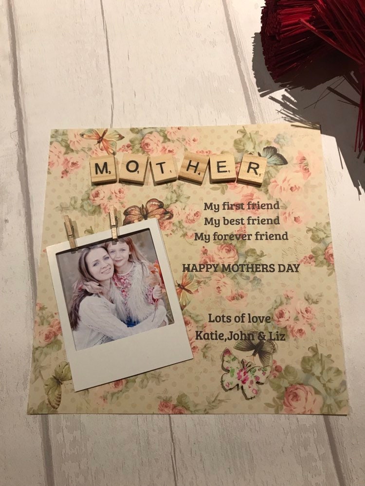 Mothers day gift, Gift for mum, Personalised Mother Present,Personalised scrabble box frame