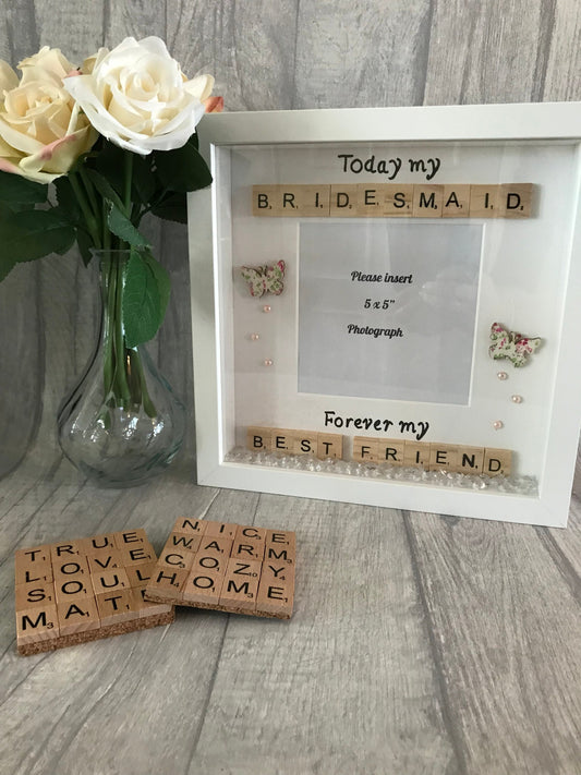 Personalised Gift For Bridesmaid, Bridesmaid thank you, Flower Girl Thank You, Maid of Honor Gift,
