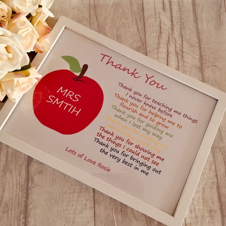 Teacher thank you gift, Personalised Thank You gift , Scrabble box Frame