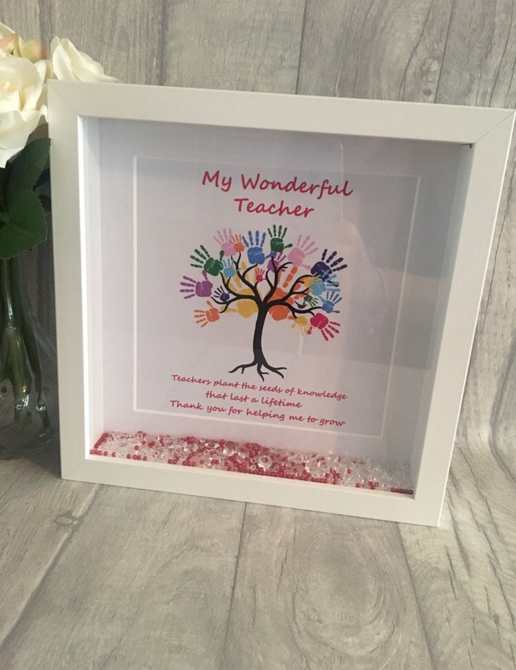 Teacher thank you gift, Personalised Thank You gift , Scrabble box Frame