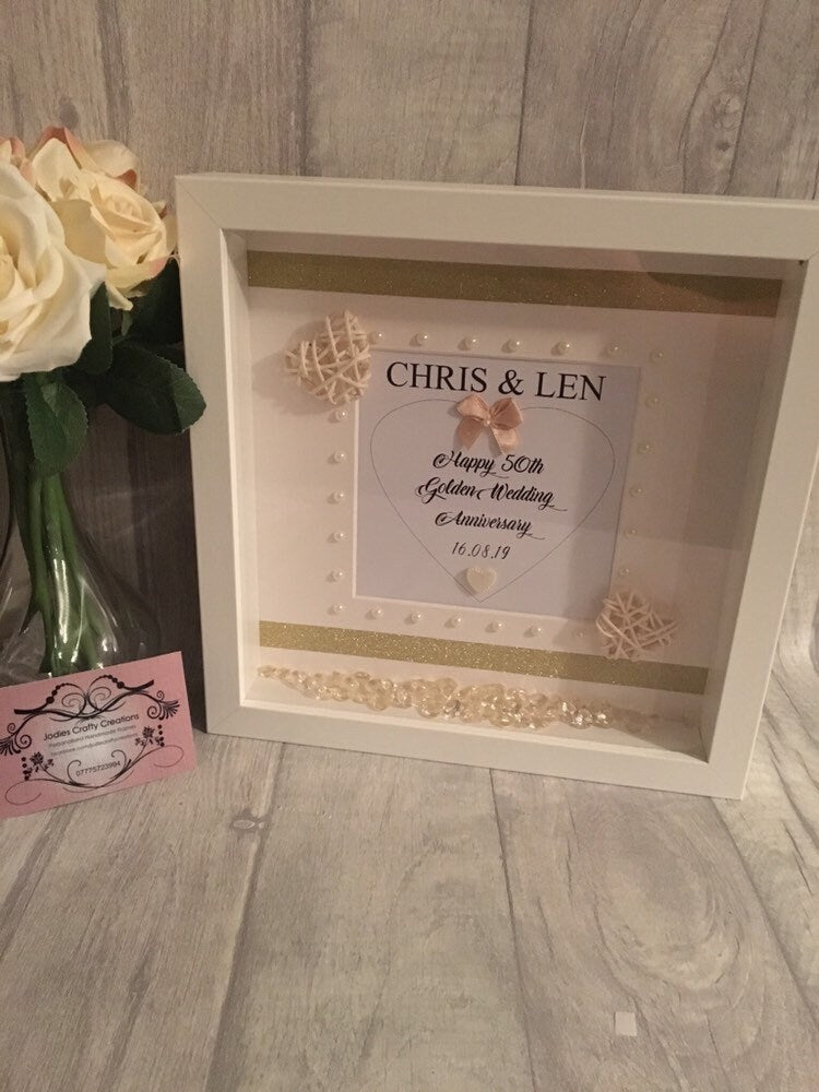 Wedding Anniversary gift, First anniversary frame, 50th wedding anniversary