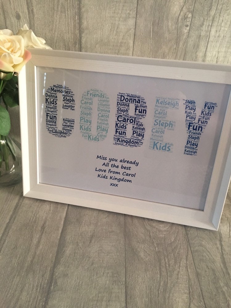 Personalised gift, Personalised word cloud with frame, Word art for any occasion, Valentines gift, Mother’s Day Gift, Father’s Day gift
