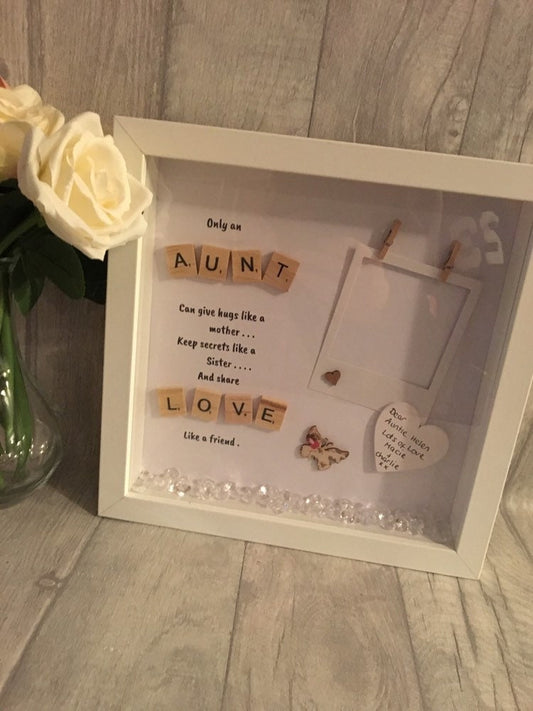 Personalised frame for Auntie  / personalised Auntie gift , Special Auntie gift, Aunty Gift