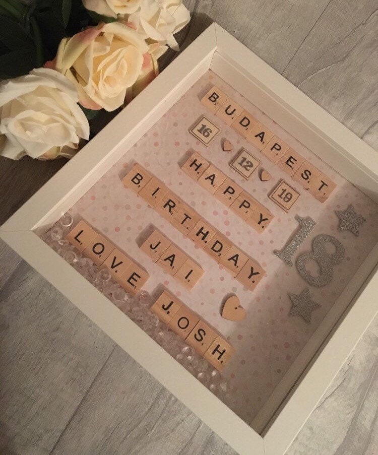 Scrabble Frame, Scrabble wall Art Scrabble Frame for Family, scrabble box frame, Wall decor, Personalised wall art