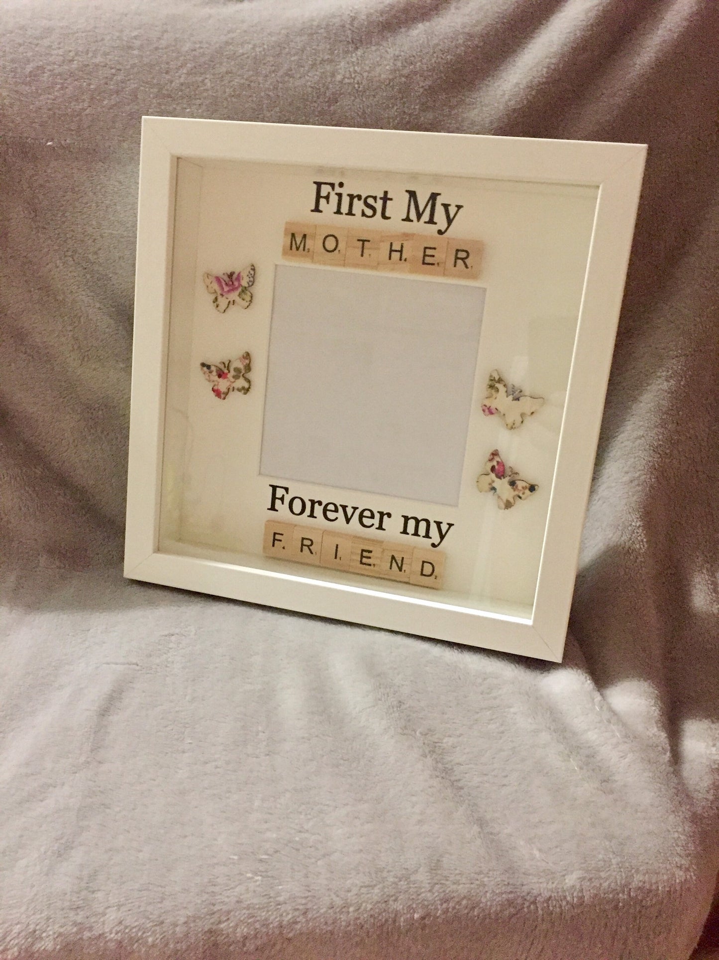 Personalised Gift for mother, Scrabble Box Frame, Gift for mother, Gift for Mommy, First my mother forever my friend, Christmas gift for mom