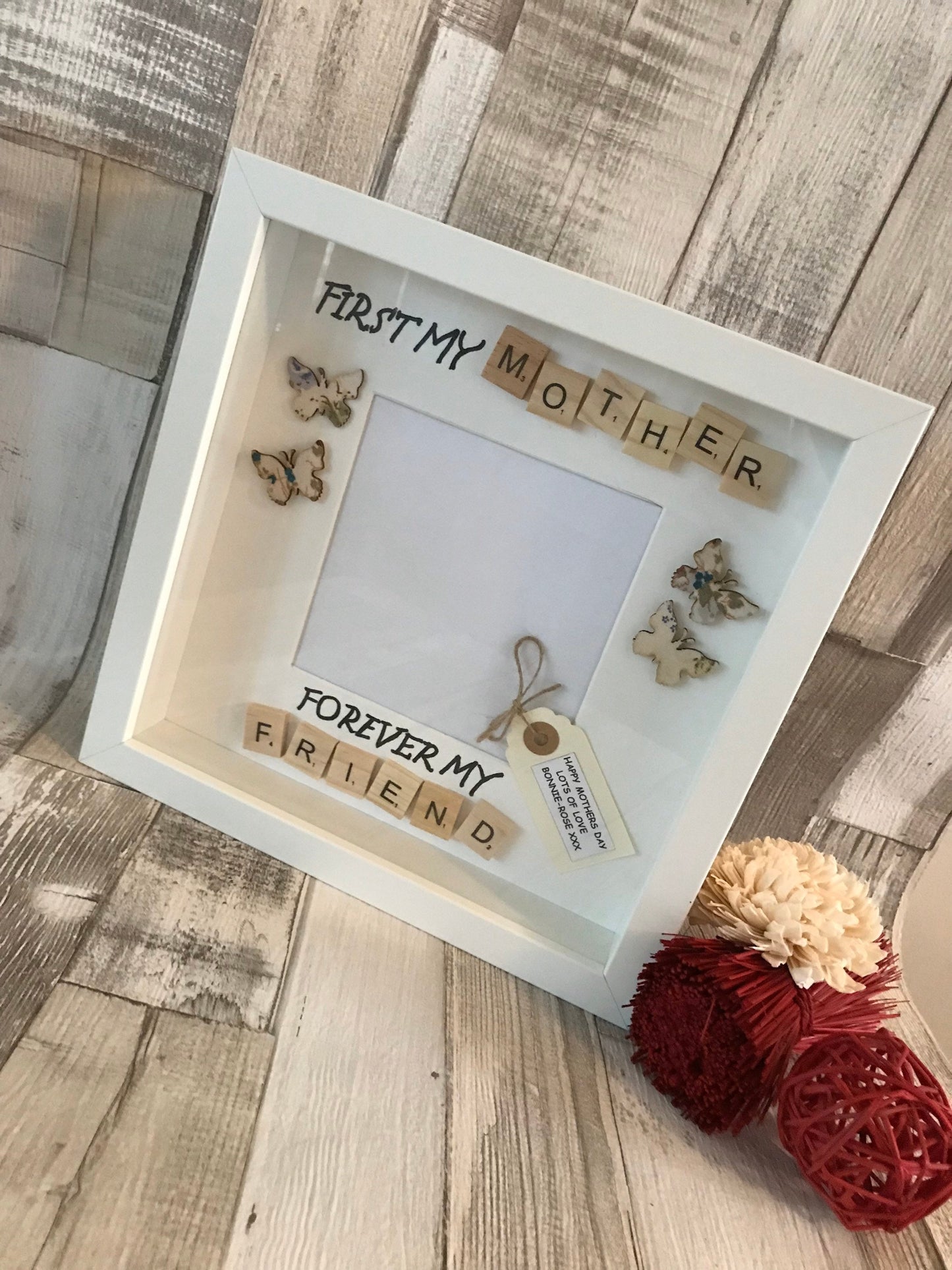 Personalised Gift for mother, Scrabble Box Frame, Gift for mother, Gift for Mommy, First my mother forever my friend, Christmas gift for mom