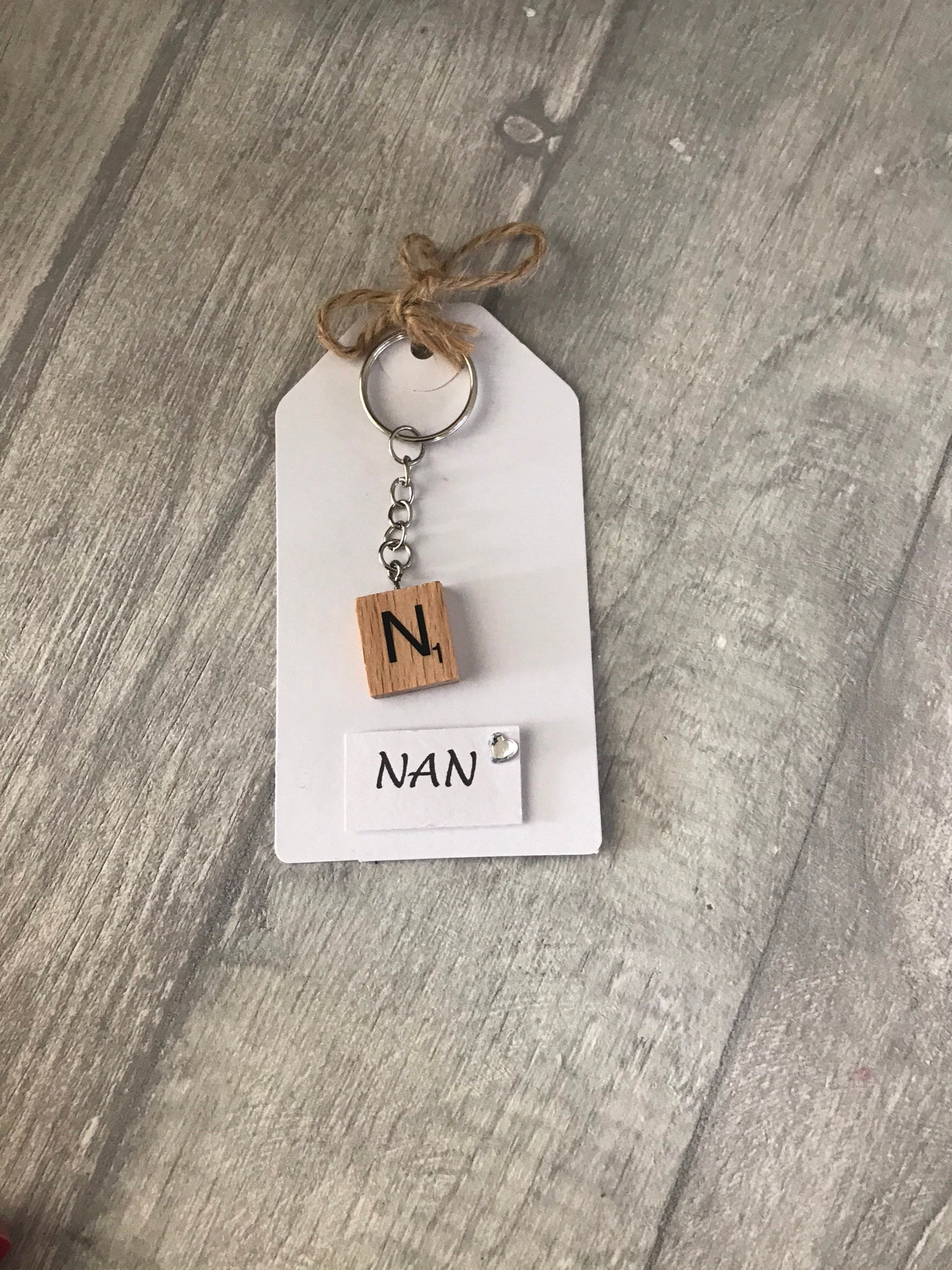 Scrabble letter keychain, scrabble keyring, Mother’s Day gift