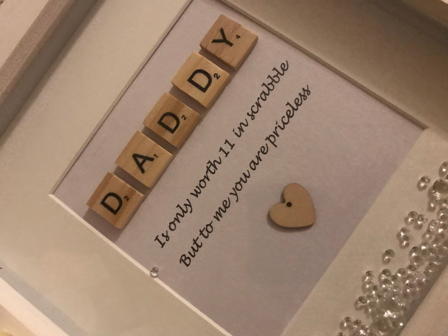 Personalised Scrabble Frame for daddy, Gift for dad, Father’s Day Gift, Scrabble Box Frame