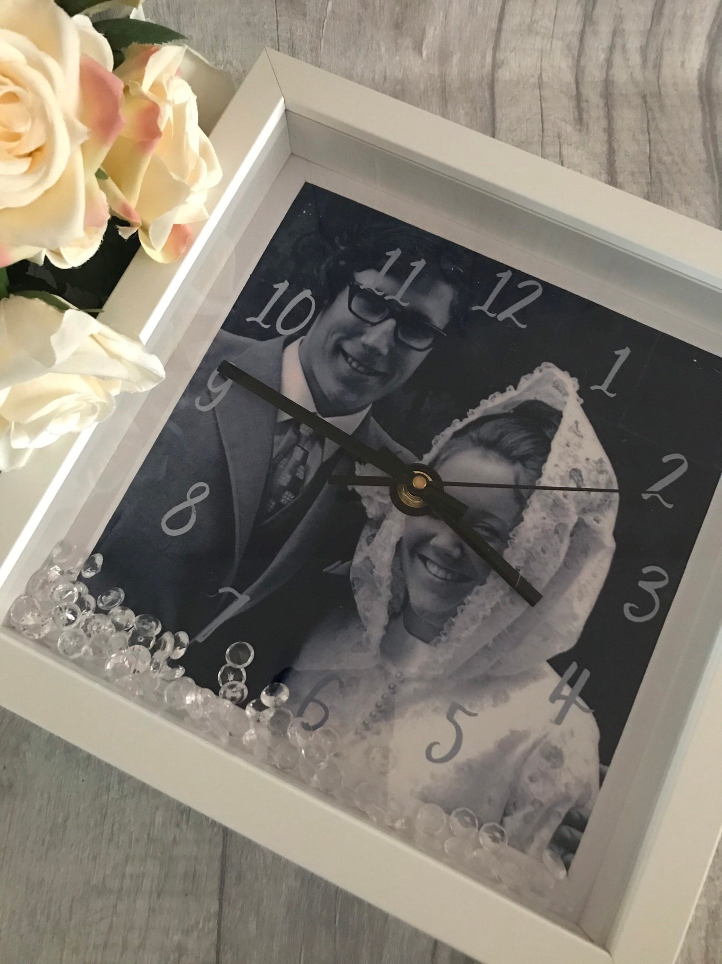 Personalised clock frame, box clock frame