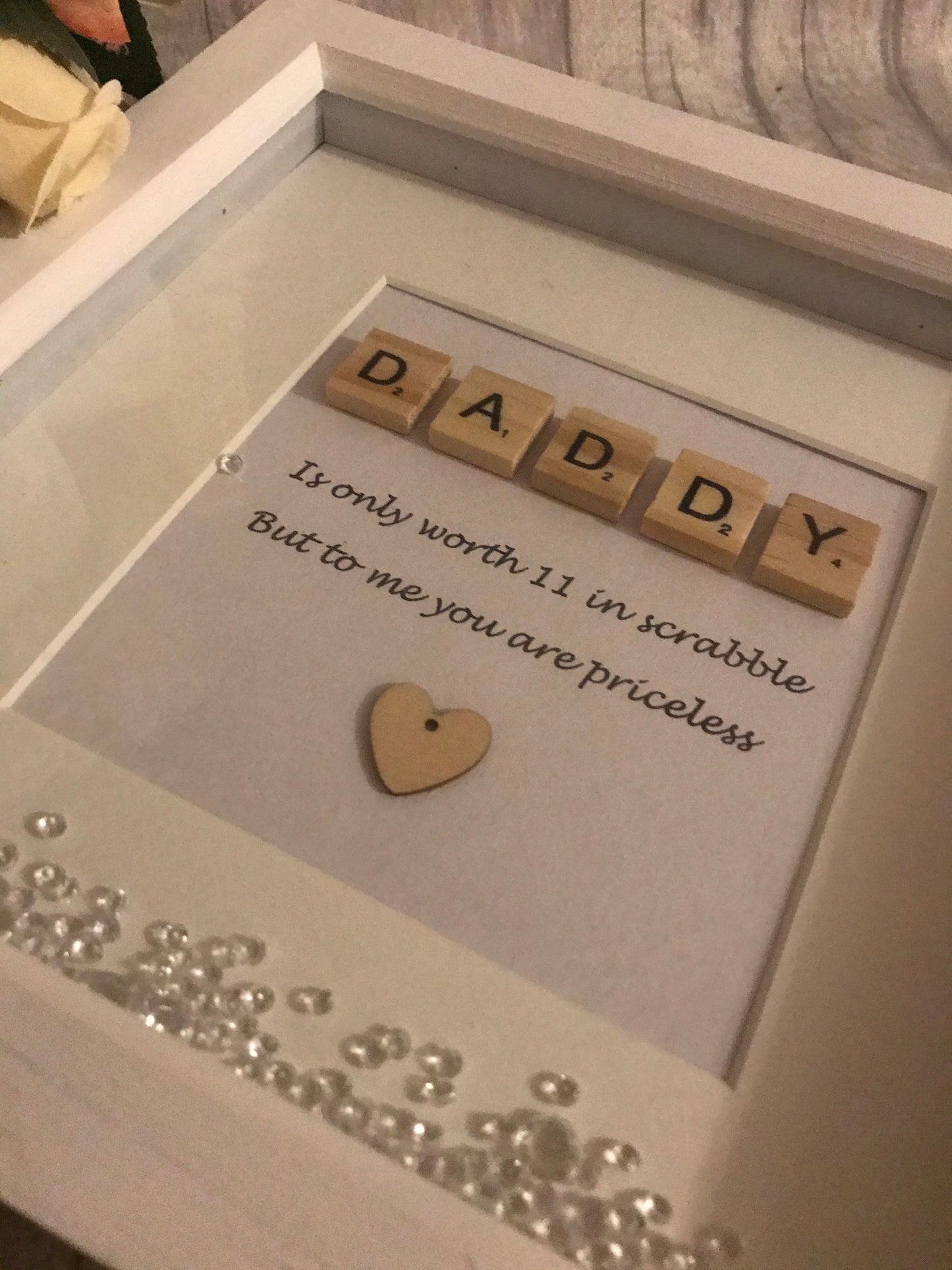 Personalised Scrabble Frame for daddy, Gift for dad, Father’s Day Gift, Scrabble Box Frame