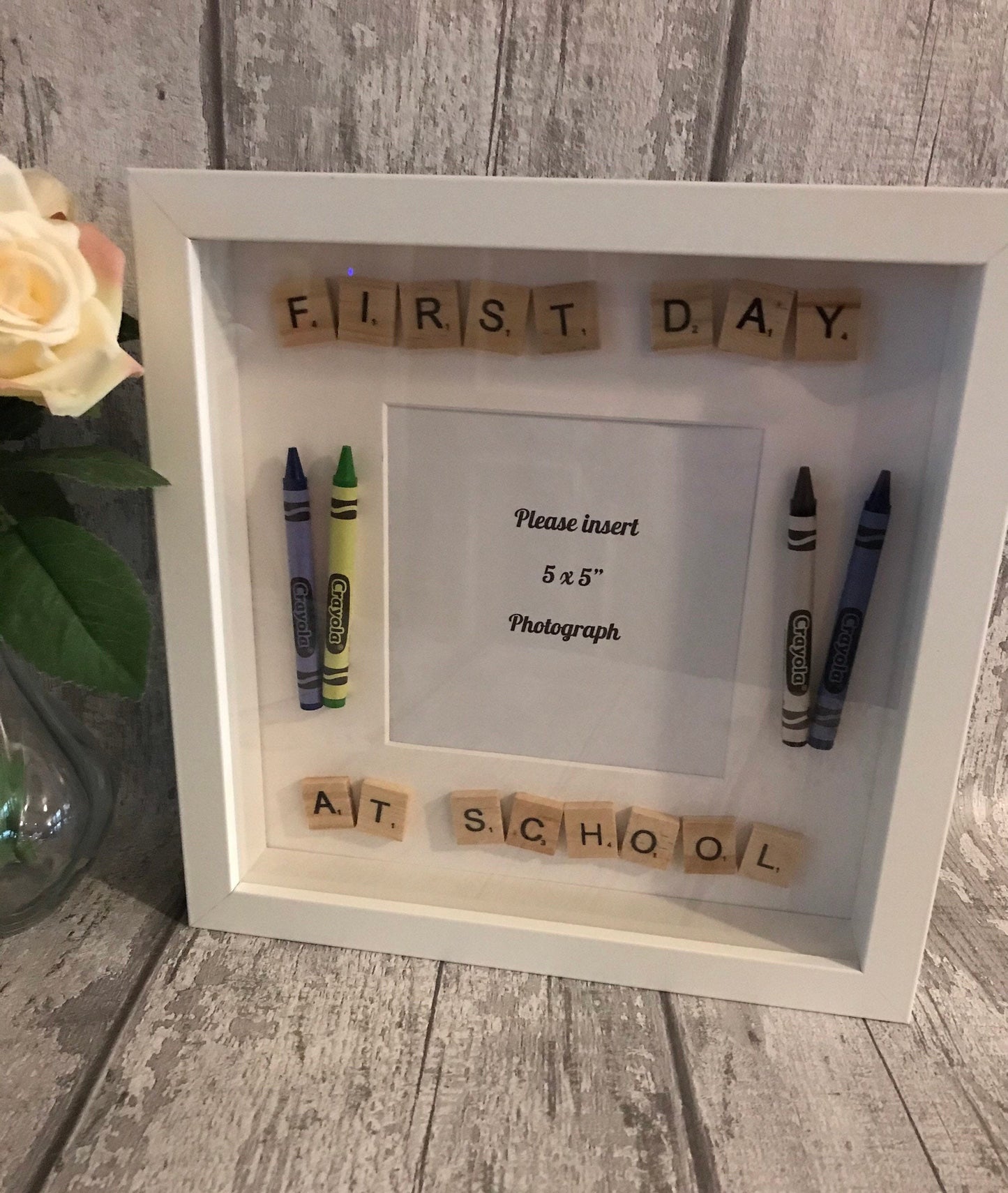 First Day At Nursery Scrabble Box Frame, First Day At School Frame, My First Day Scrabble Frame