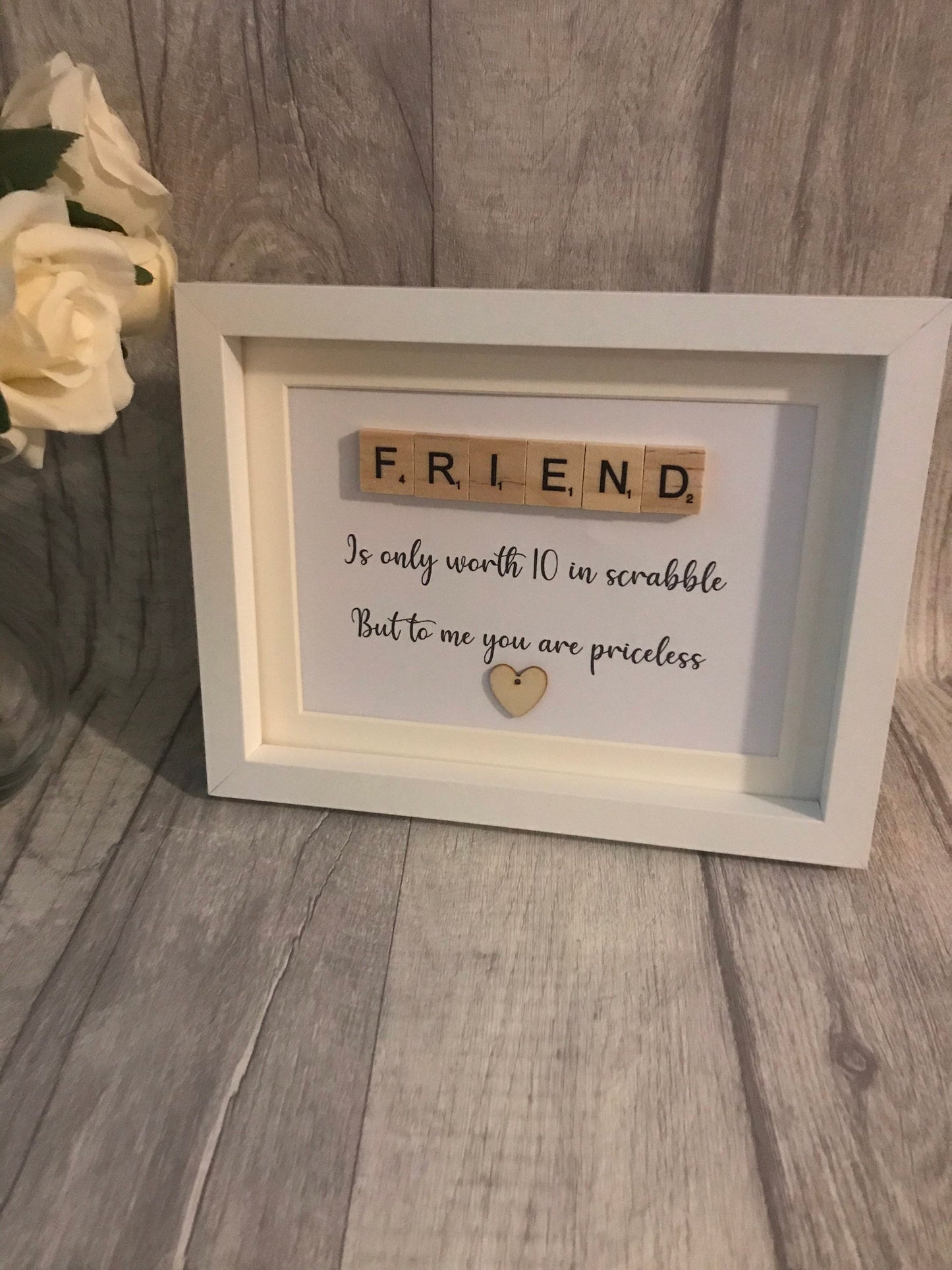 Friend scrabble frame, Gift for friend , personalised gift for friend, best friend gift
