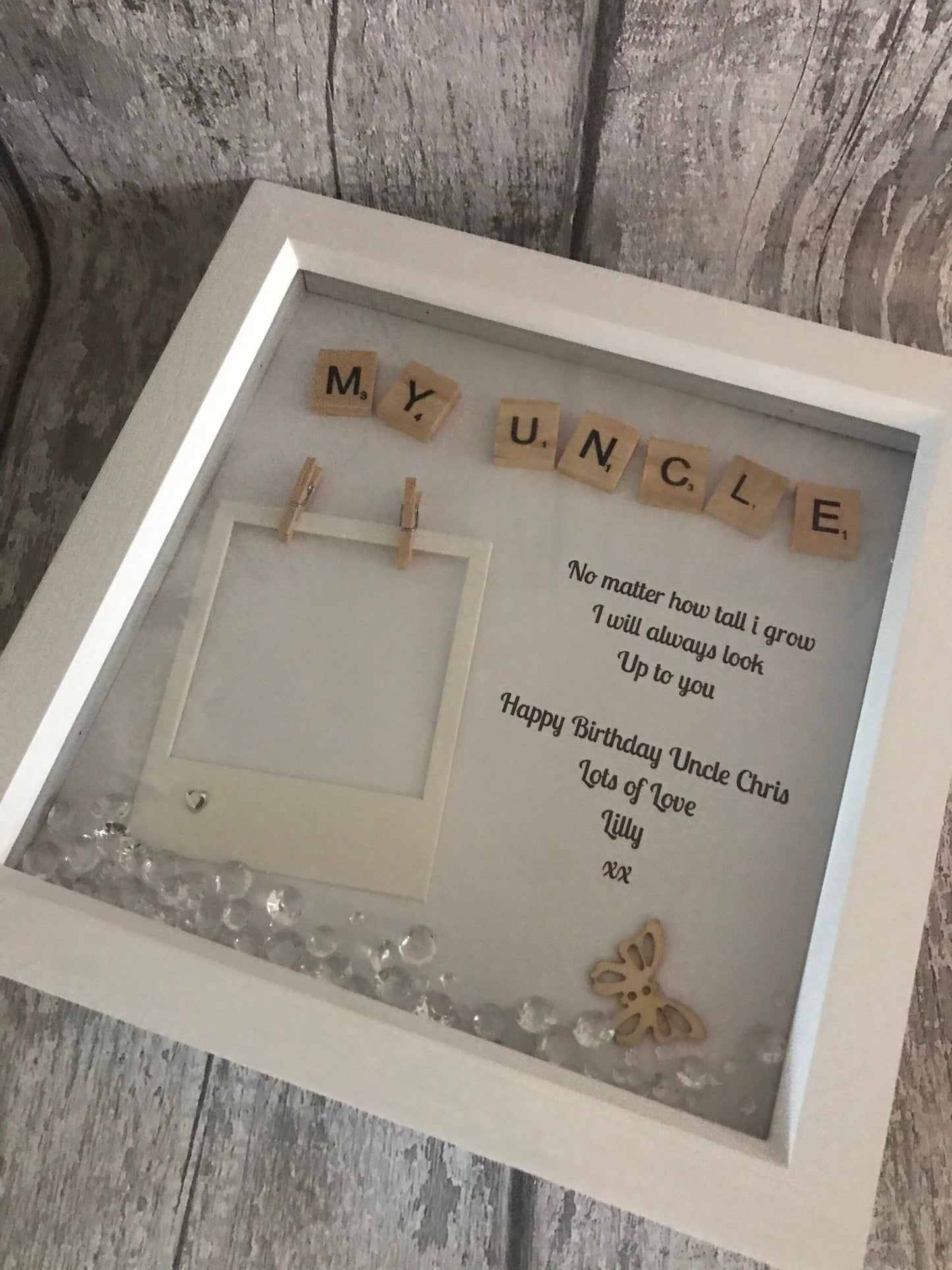 Personalised Uncle Gift, gift for Uncle Birthday, uncle box frame