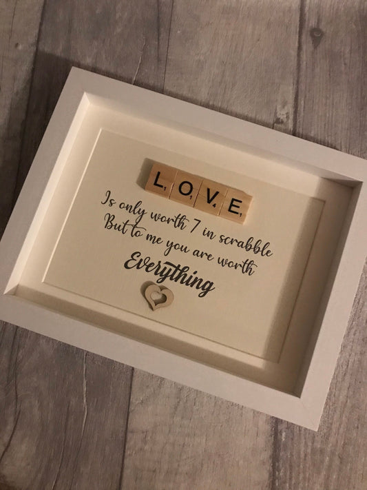 Valentine’s Day gift, love frame, I love you, Gift for her, Gift for him