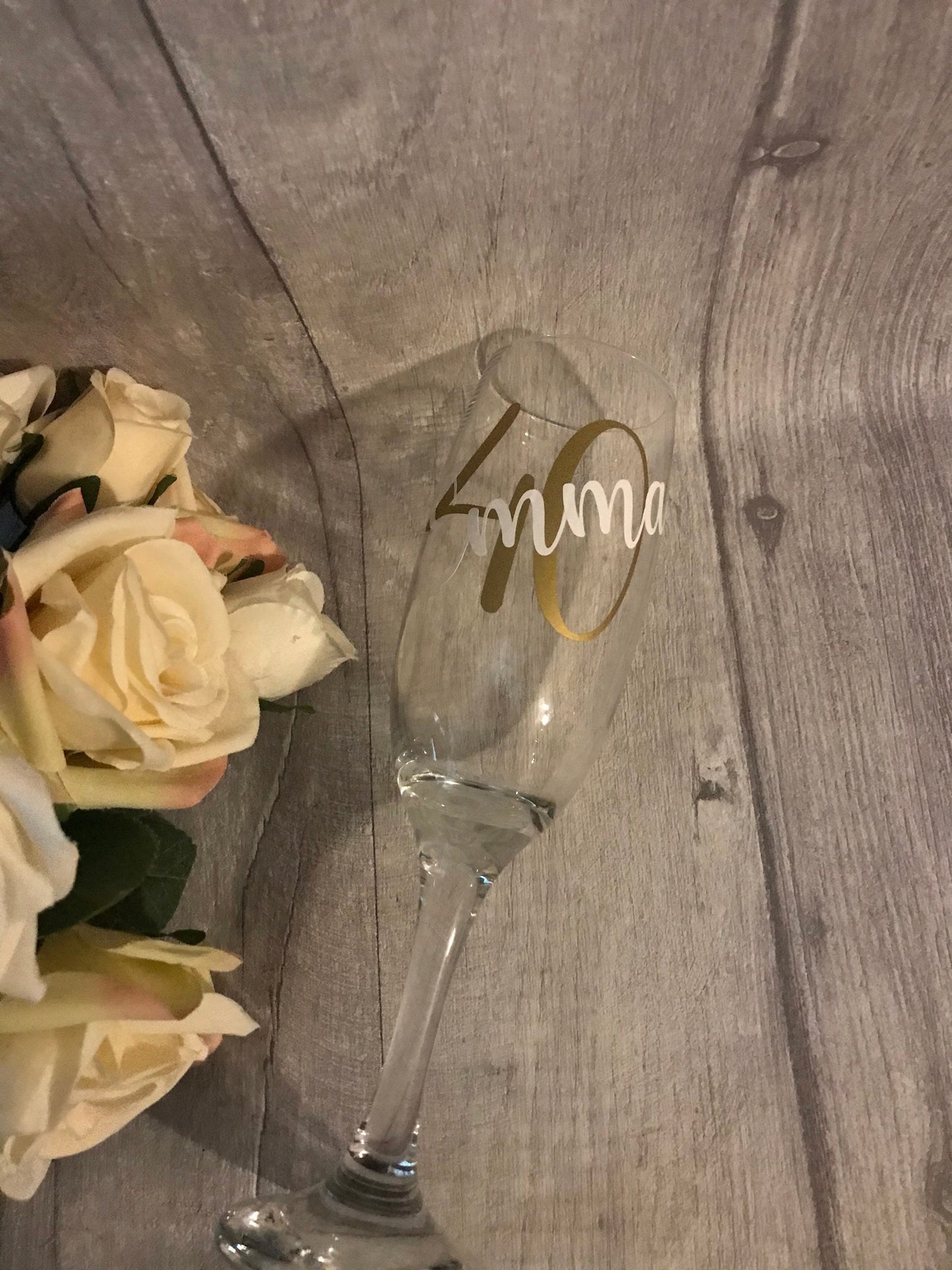 Personalised Prosecco/champagne flute, birthday gift for a friend, 40th birthday gift, 30th birthday gift
