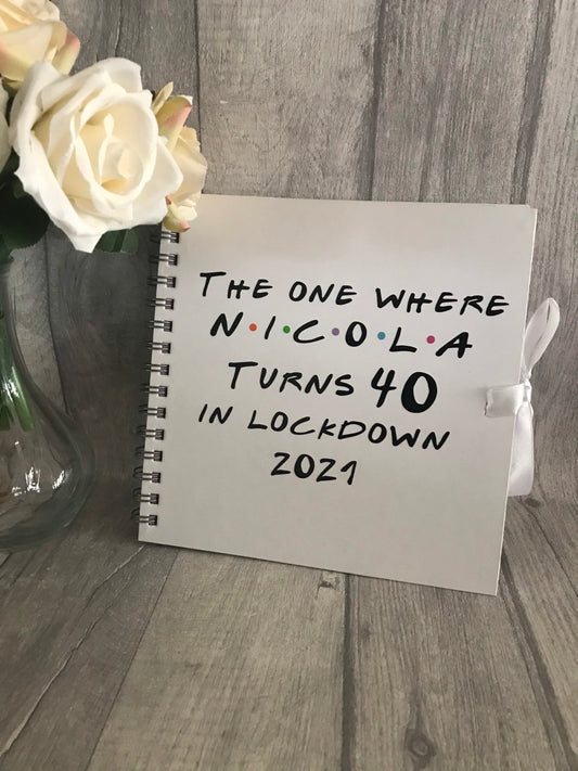 Personalised scrapbook| Special birthday scrapbook | 40th Photo album | Gift for friend | Milestone birthday keepsake |
