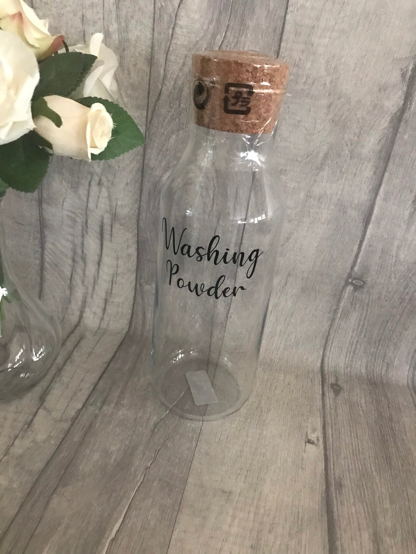 Glass Storage Bottle| Cork Top Bottle |Laundry Jars| Mrs Hinch Bottles| Fabric| Softener