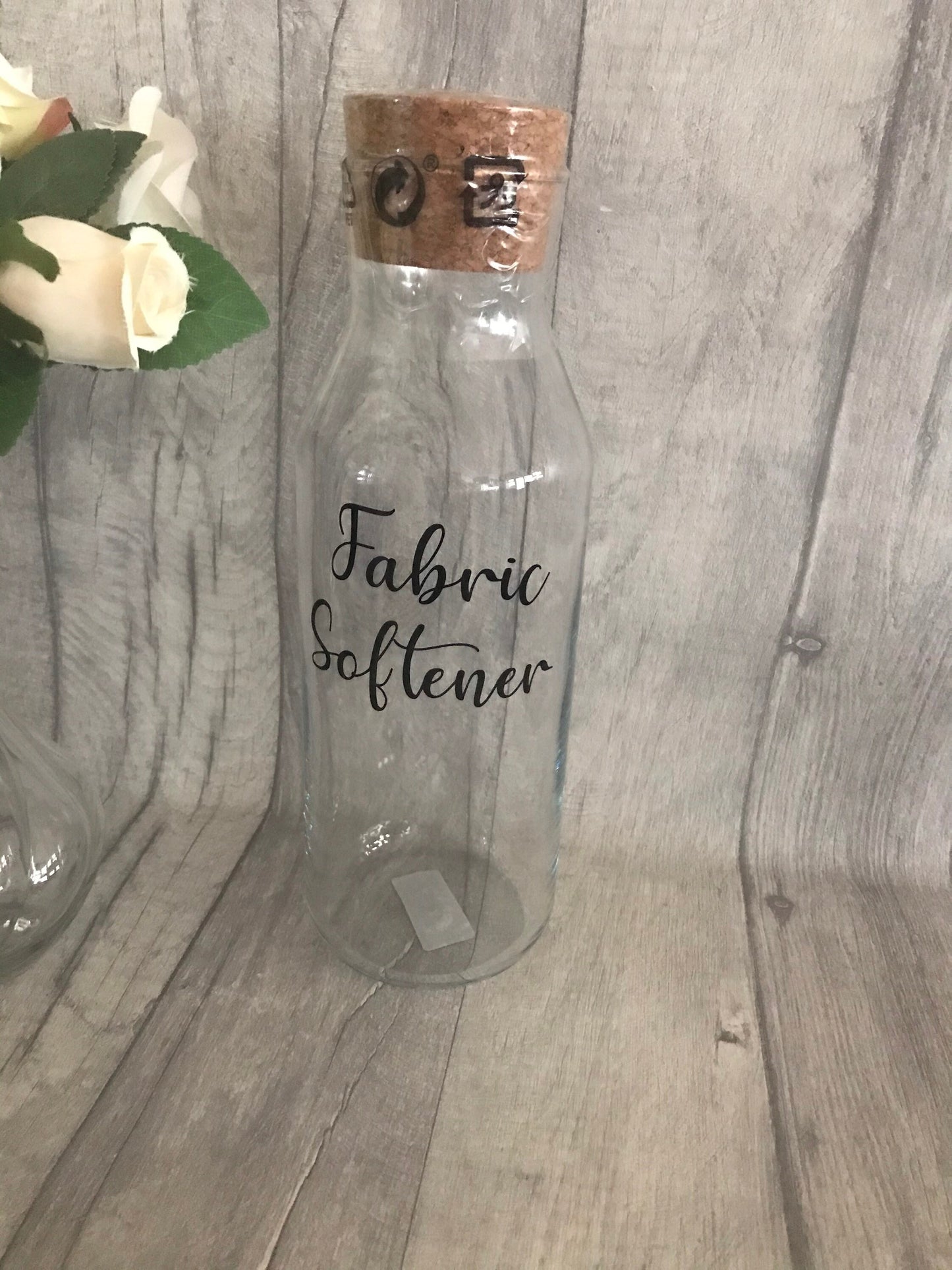 Glass Storage Bottle| Cork Top Bottle |Laundry Jars| Mrs Hinch Bottles| Fabric| Softener