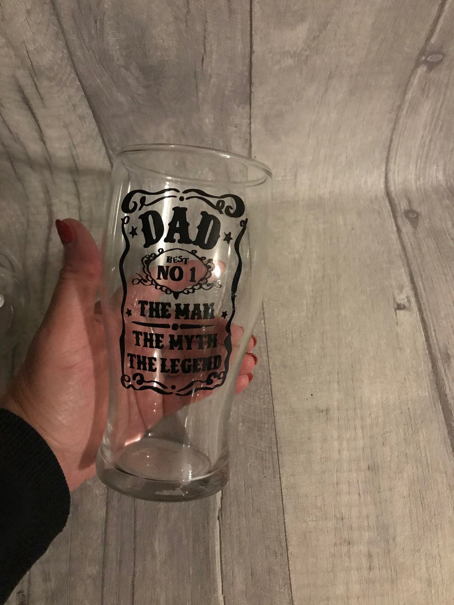 Personalised pint glass, personalised tumbler, Father’s Day gift, pint glass for dad, Daddy gift