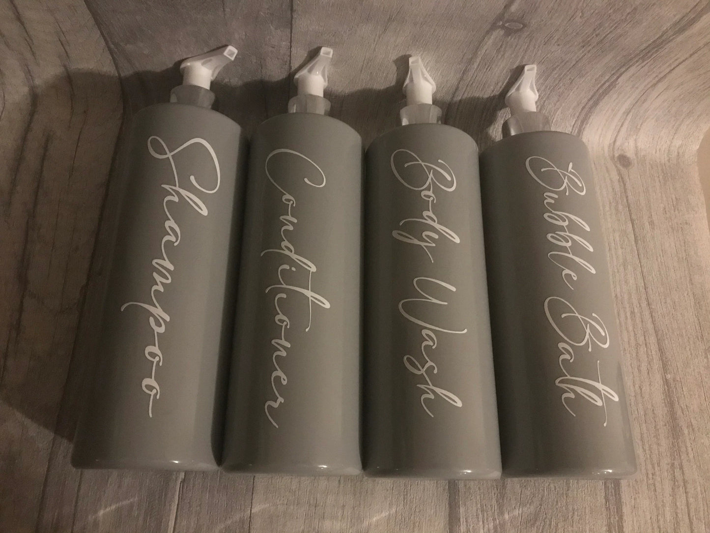 Mrs Hinch inspired bathroom pump bottles, personalised pump bottles , bathroom set