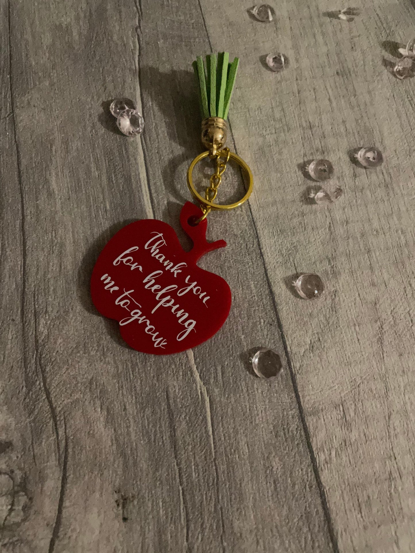 Personalised keyring’s, apple keyring , teacher thank you , teacher appreciation gift