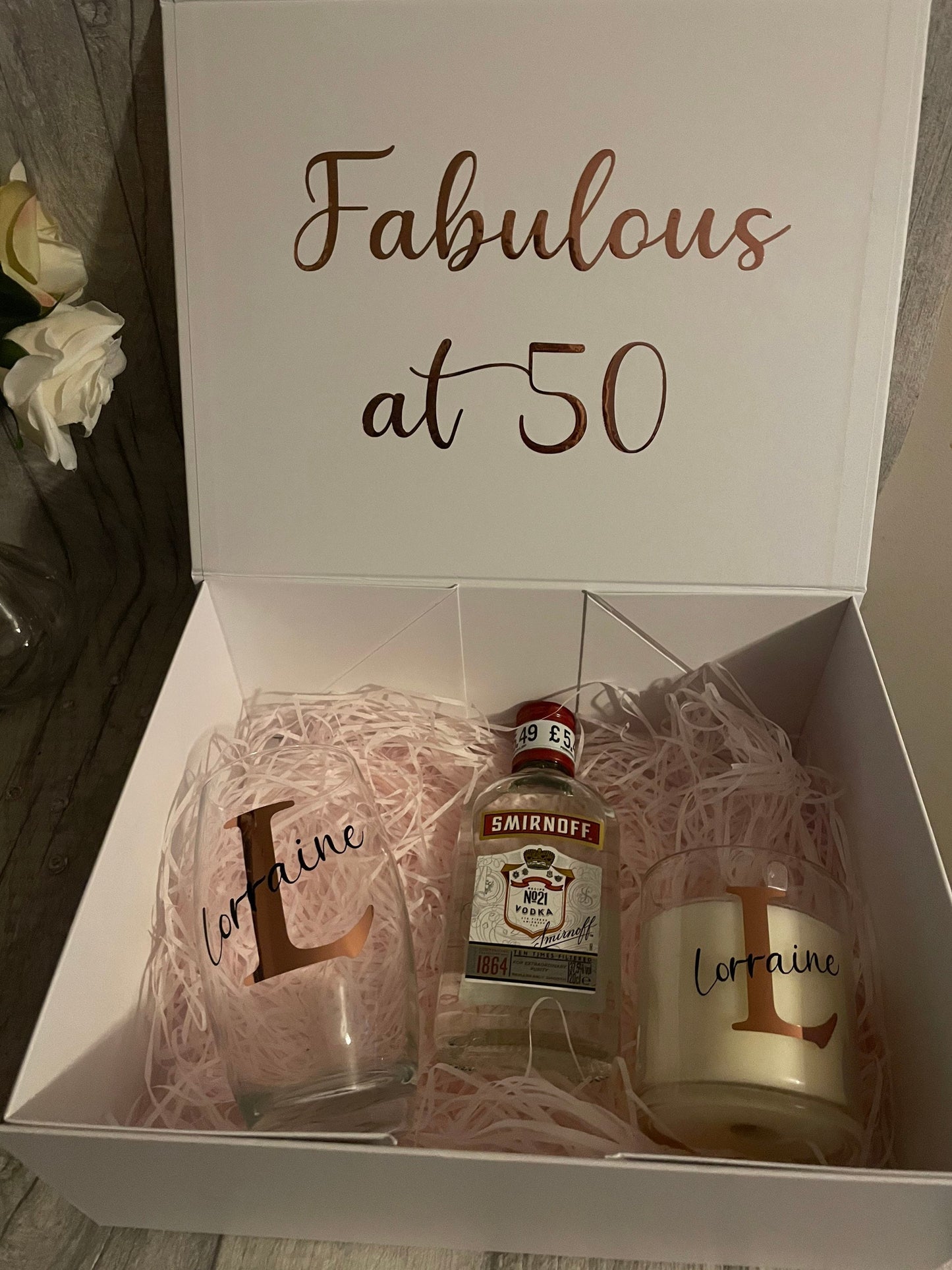 Personalised pre filled gift box,  gift box, Christmas gift, gift for friend , personalised gift.