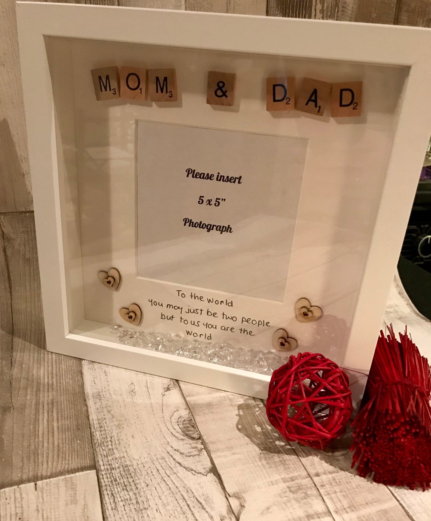 Mom and Dad Box, Mom and Dad gift, Personalised Mom and Dad Frame.