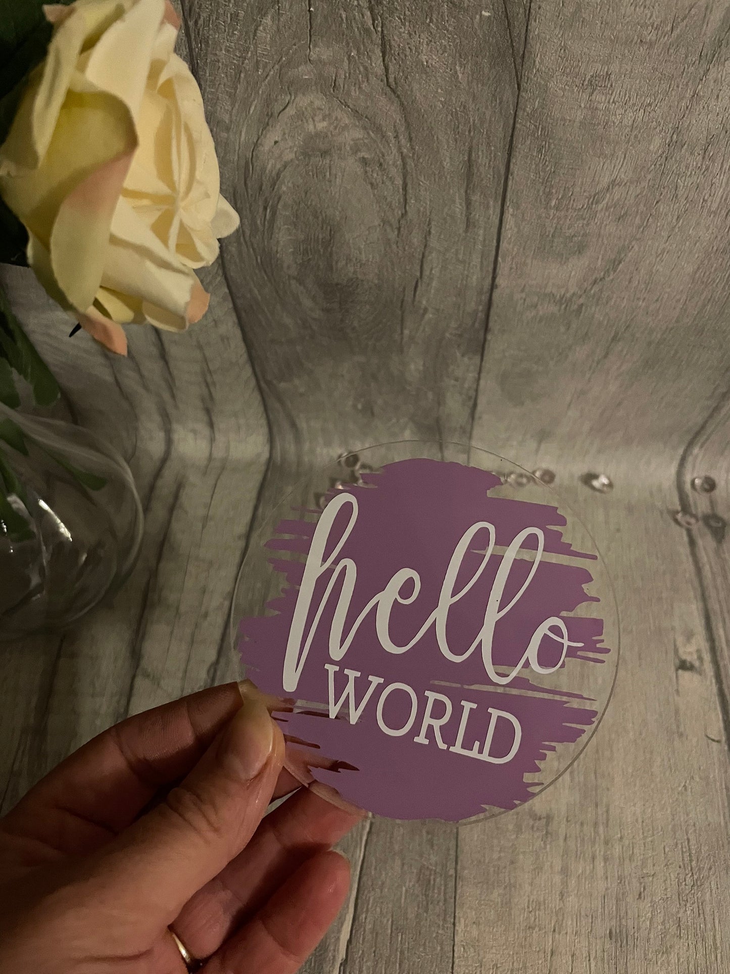 Personalised baby milestone discs, new baby gift, baby shower gift