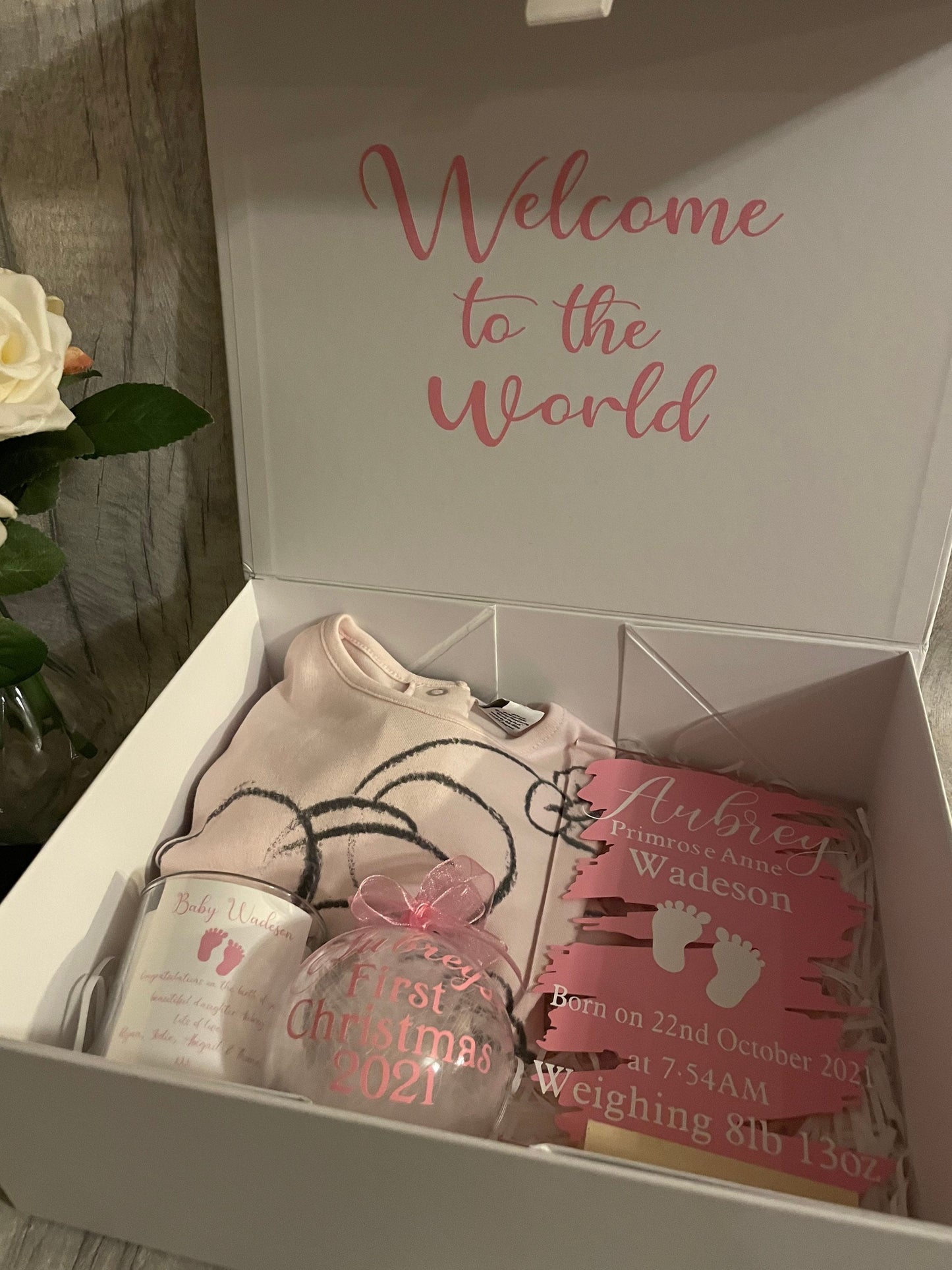 Personalised gift boxes, new baby gift boxes, new baby gift