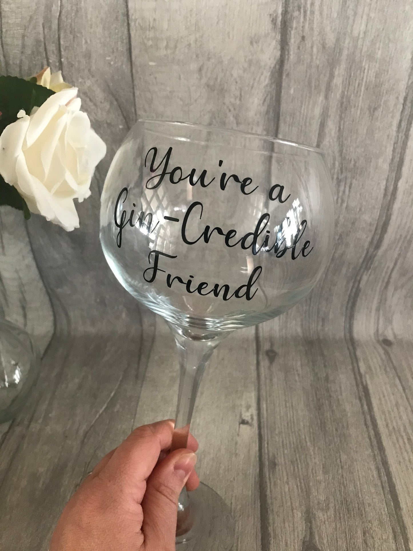 Personalised Gin Glass, birthday gift for a friend, 40th birthday gift, 30th birthday gift, Christmas gift, secret Santa