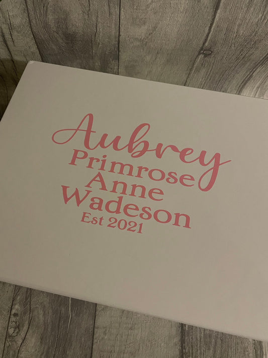 Personalised gift boxes, new baby gift boxes, new baby gift