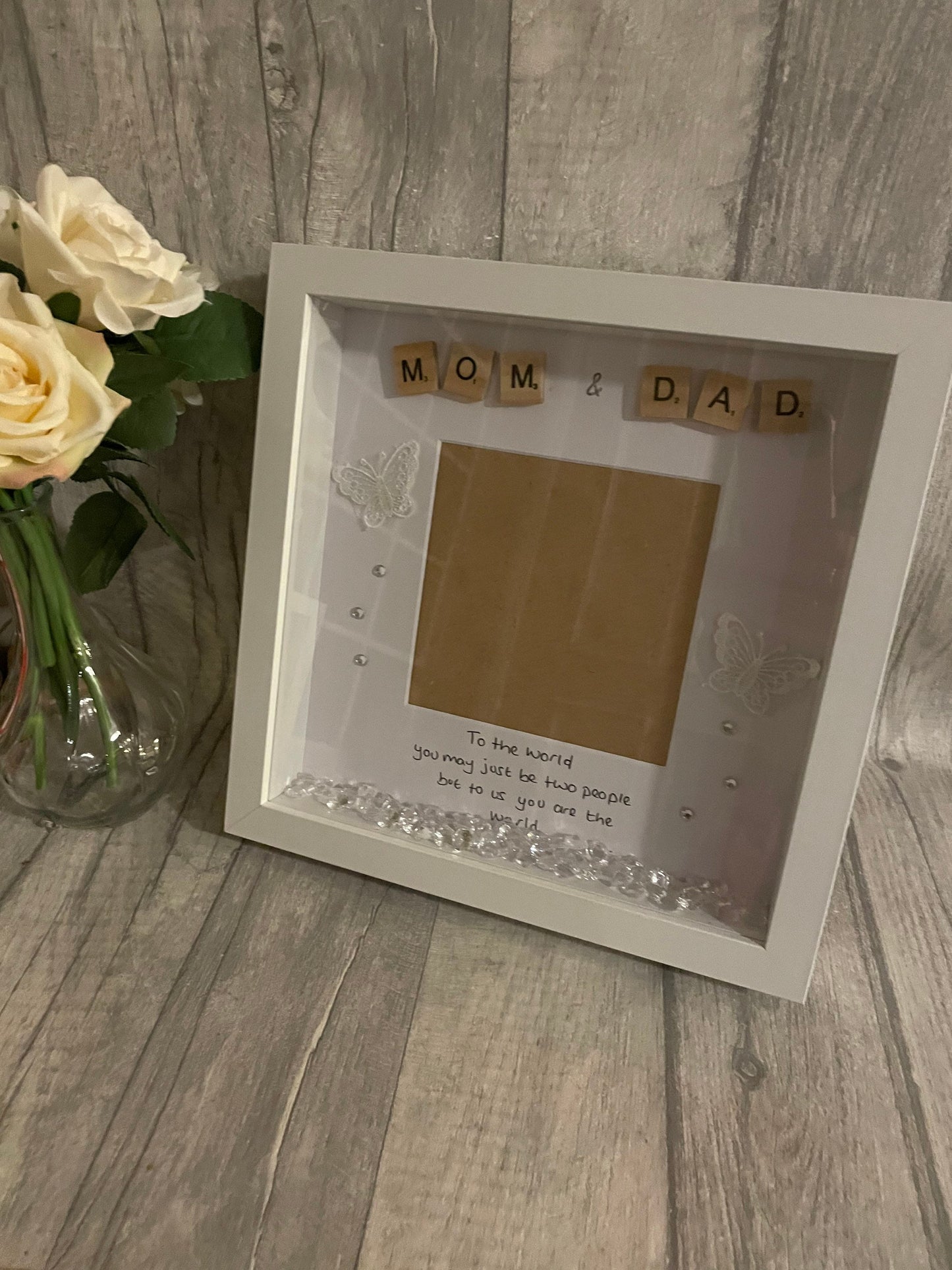 Mom and Dad Box, Mom and Dad gift, Personalised Mom and Dad Frame.