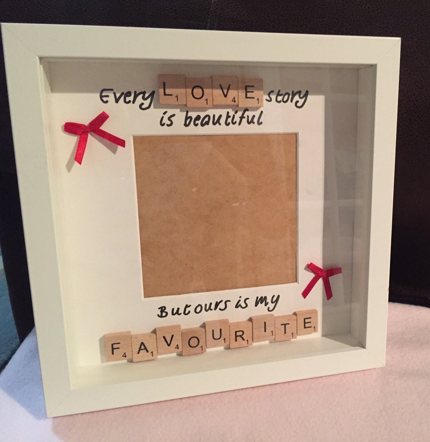 Valentine’s Day scrabble frame, Birthday gift for partner, personalised valentines gift, Present for Girlfriend,gift for him, gift for her,
