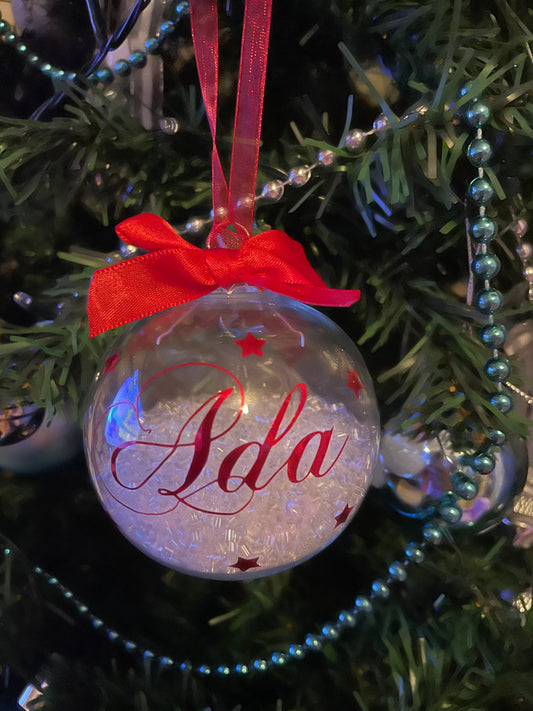 Personalised Name  bauble , christmas bauble, Christmas tree decoration