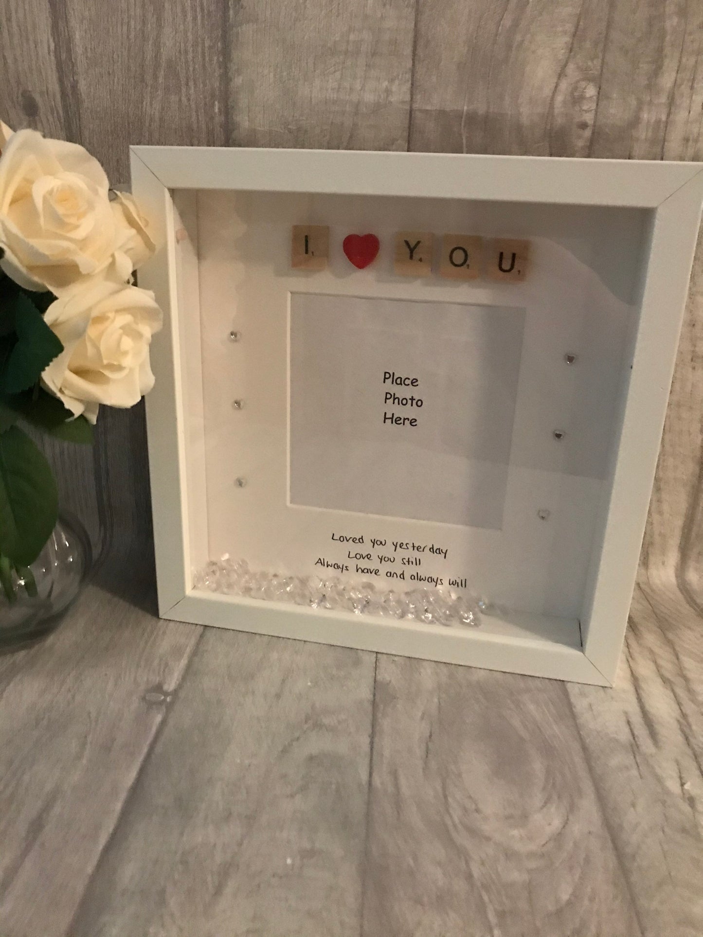 Valentine’s Day scrabble frame,Birthday gift for partner,valentines gift , Present for Girlfriend,gift for him, gift for her,l love you