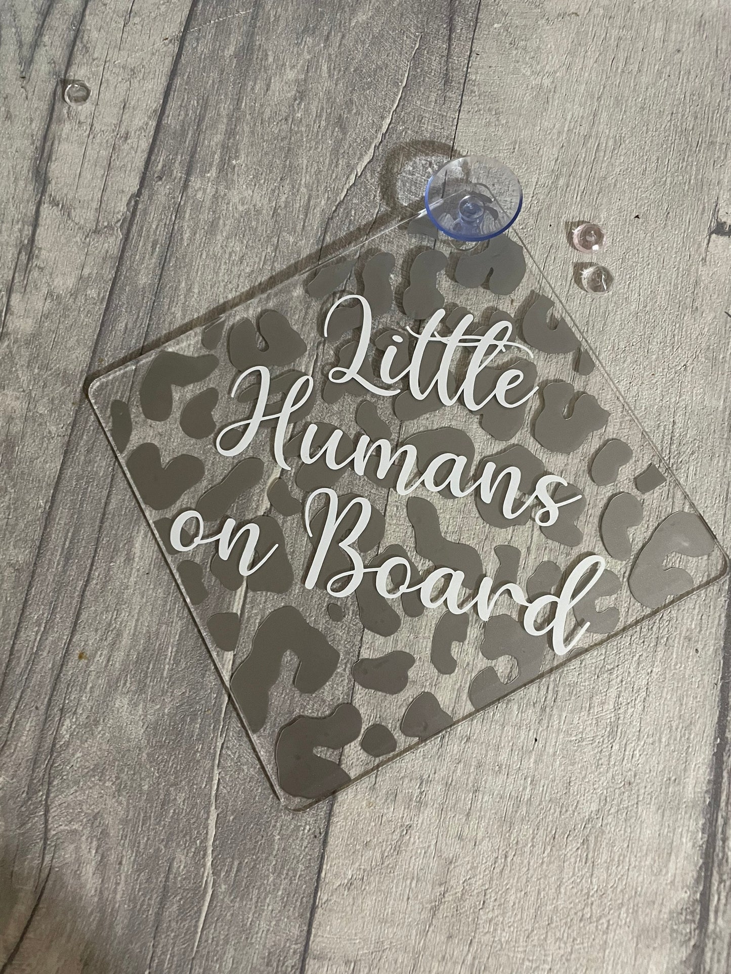 Baby on board sign, suction sign , little people on board, baby shower gift, new baby gift