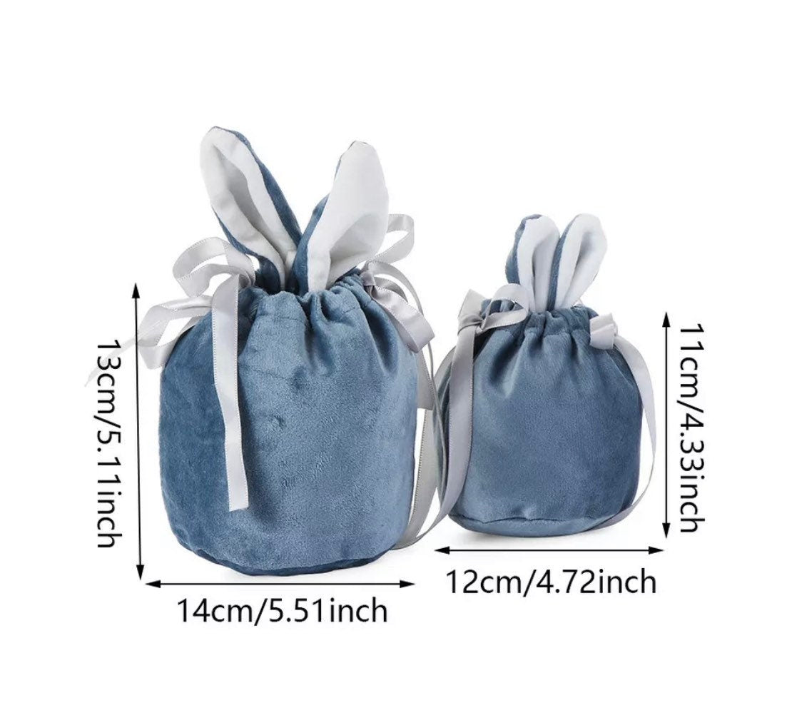 Personalised Easter bunny bags, velvet pouch, velvet bags